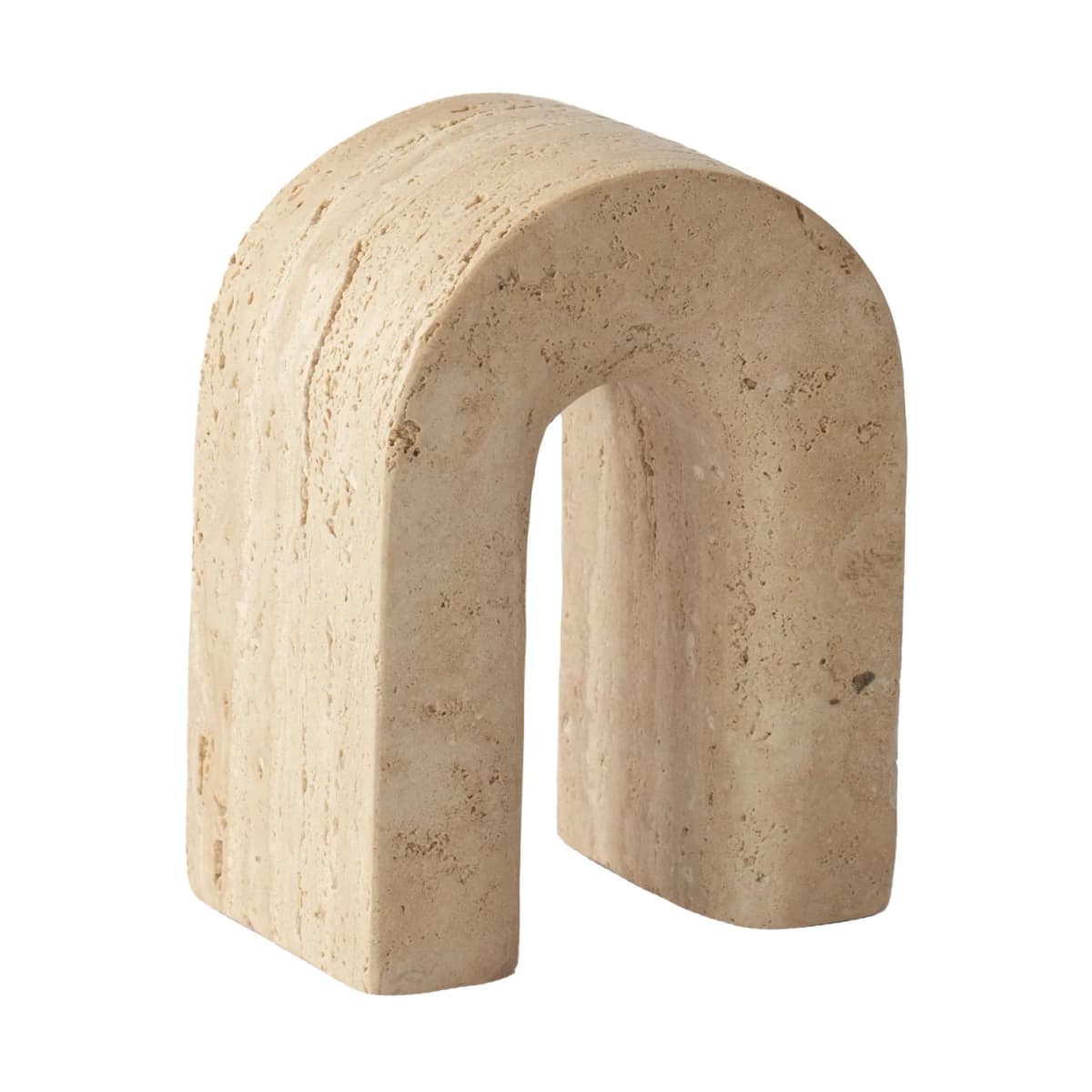 Travertine bokstøtte, 15 cm