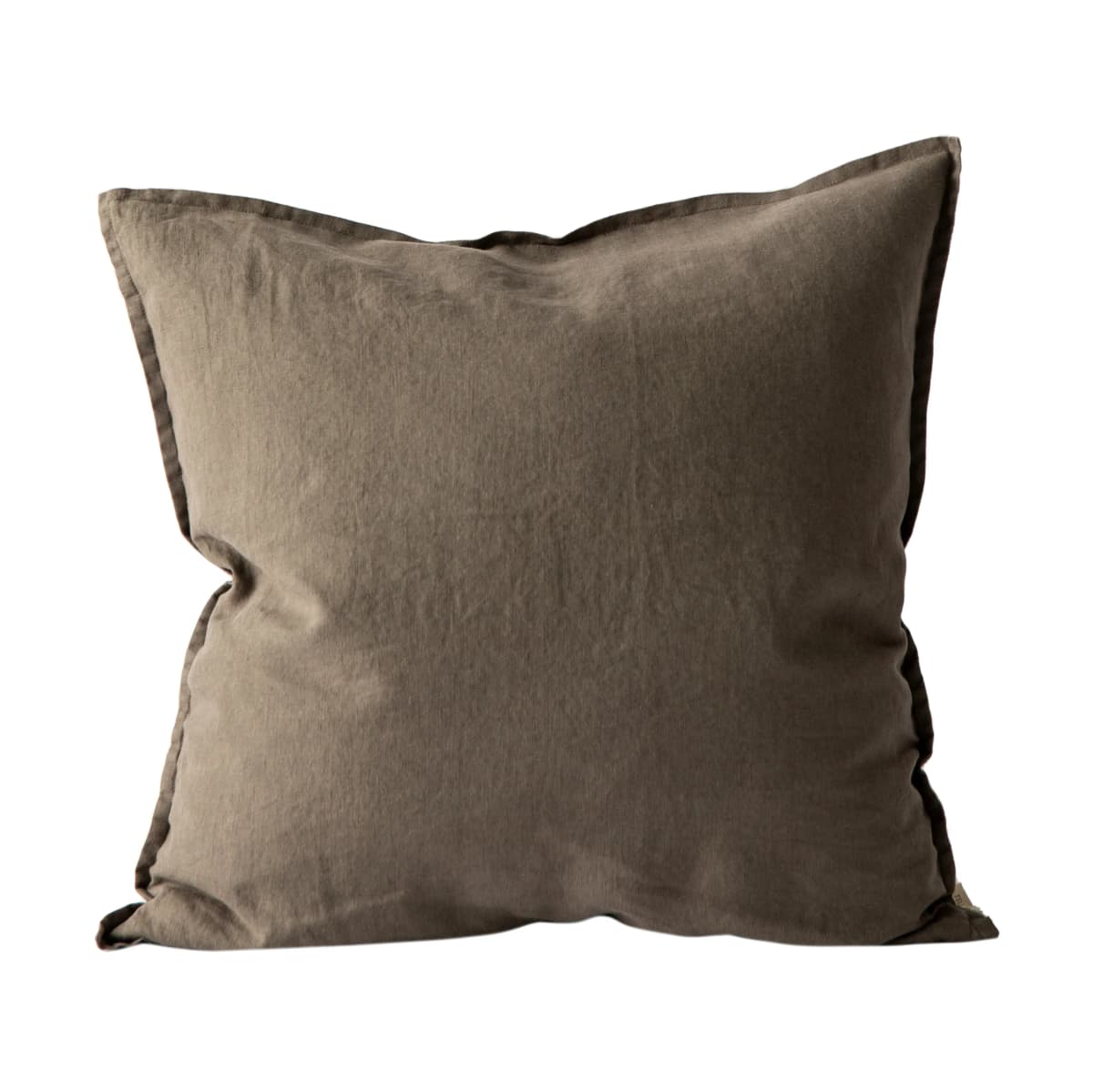 Washed linen putetrekk 50 x 50 cm, Taupe