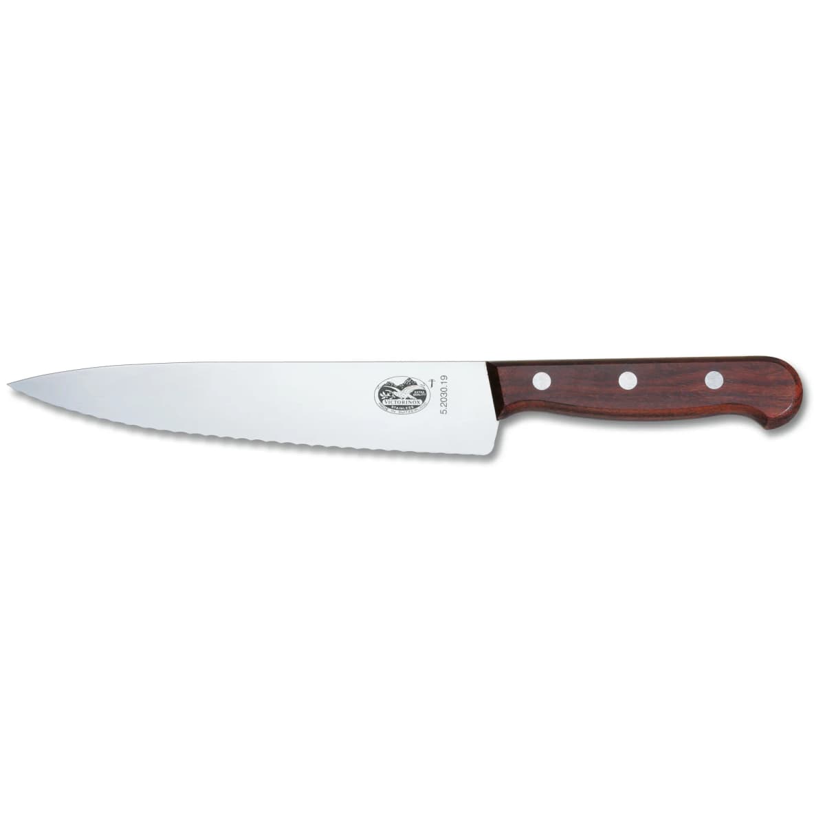 Victorinox kokkekniv bølgetannet 19 cm, Furu