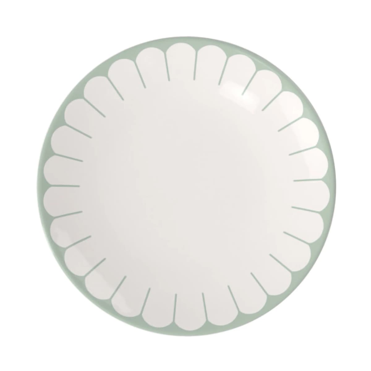 Fleur mattallerken Ø26,5 cm, White-green