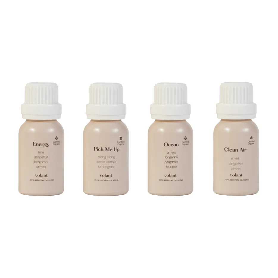 The energising sett eteriske oljer, 4 dufter