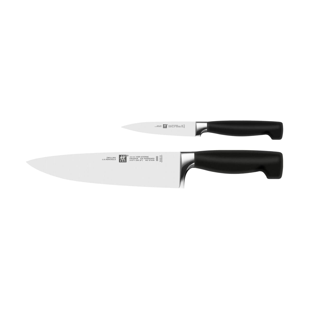 Zwilling Four star knivsett 2 deler, Svart-rustfritt stål