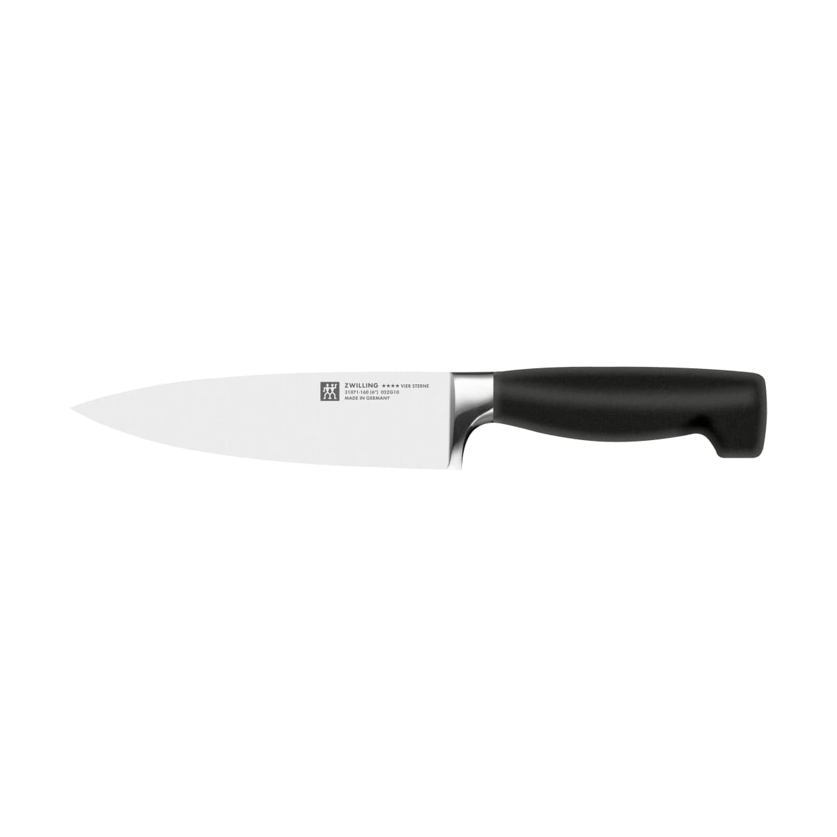 Zwilling Four star kokkekniv 16 cm, Svart-rustfritt stål