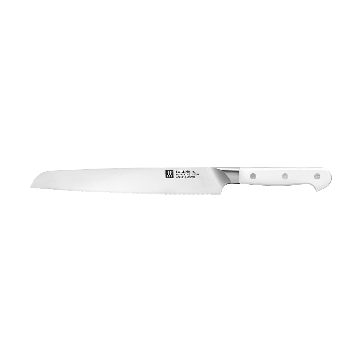 Zwilling pro le Blanc brødkniv 23 cm, Hvit-rustfritt stål