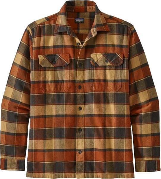 M's L/S Fjord Flannel Shirt Plots Burnished Red