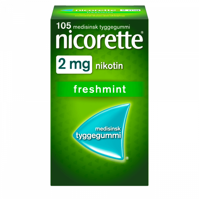 Nicorette 2 mg tyggegummi freshmint 105 stk
