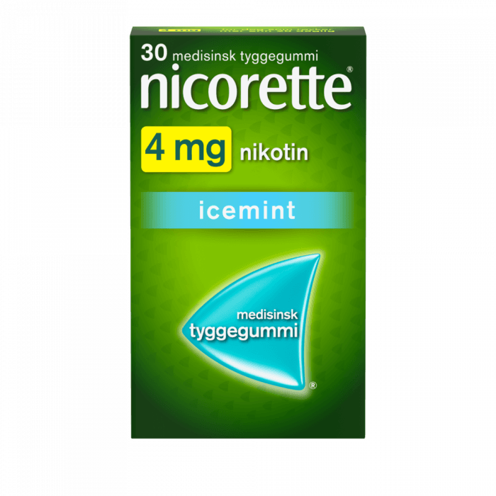 Nicorette 4 mg tyggegummi icemint 30 stk