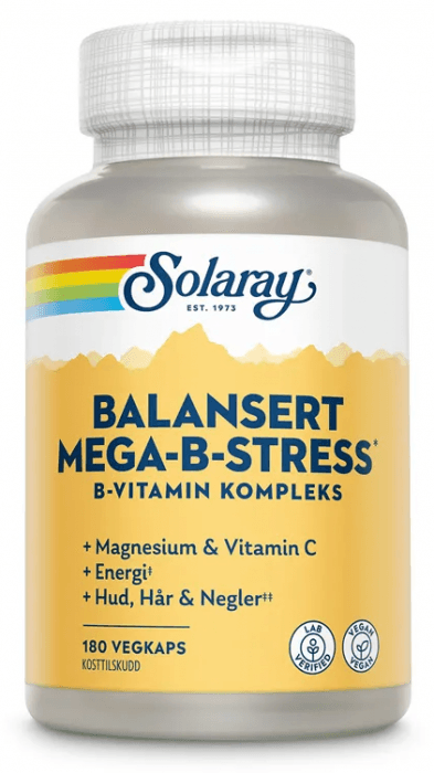 Solaray Mega-B-Stress 180 kapsler