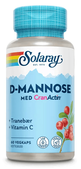 Solaray D-mannose med cranactin 60 kapsler