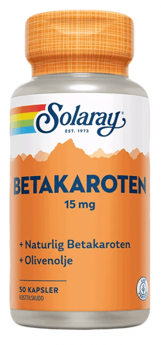 Solaray betakaroten 15 mg 50 kapsler