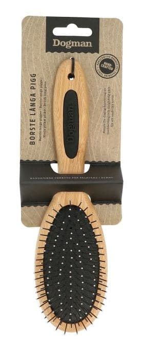 Dogman Børste lange pigger Bamboo M 22cm