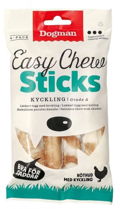 Dogman Easychew med kylling 4p Hvit S 12,5cm