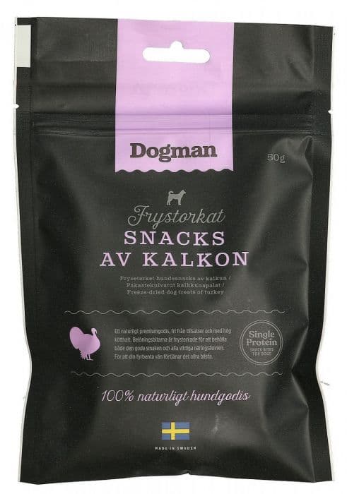 Dogman Frystorkat snacks Kalkun 50g