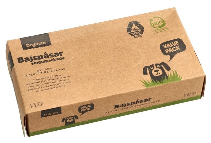 Dogman Hundeposer 100% Resirkulert plast 200p Grønn