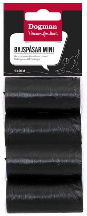Dogman Hundeposer mini 4x20p Svart