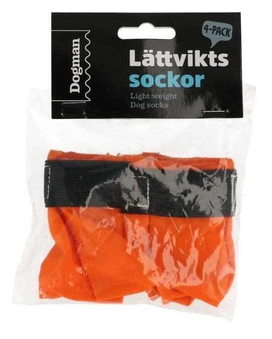 Dogman Lett hundesokk 4p Oransje XXS