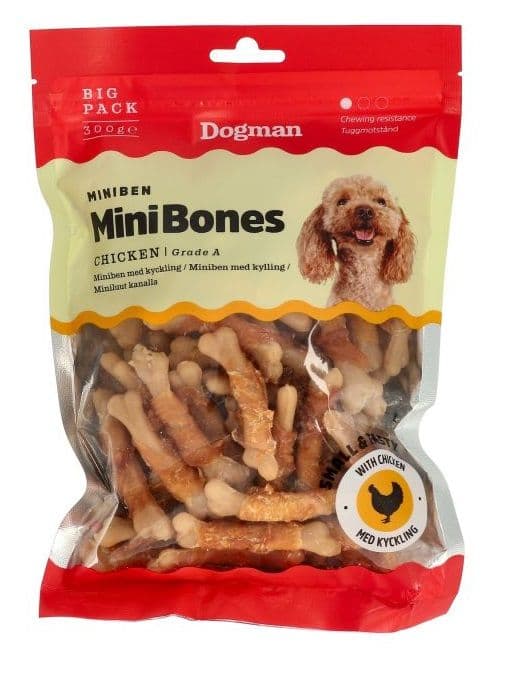 Dogman Minibein med kylling XS 300g