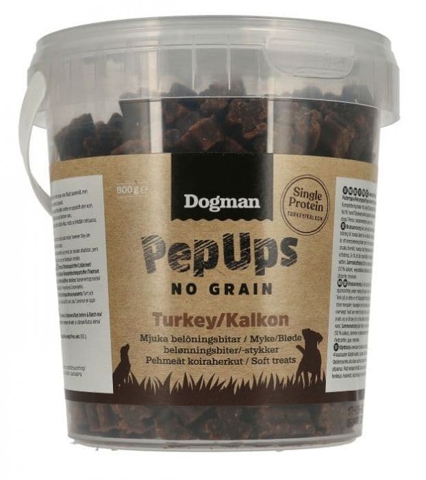Dogman Pep Ups No Grain kalkun 500g