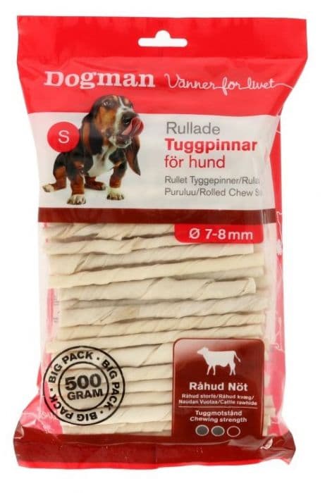 Dogman Tyggepinner 100p Hvit 7-8mm 12,5cm