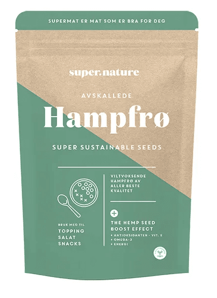 Supernature Avskallede Hampfrø 150 g