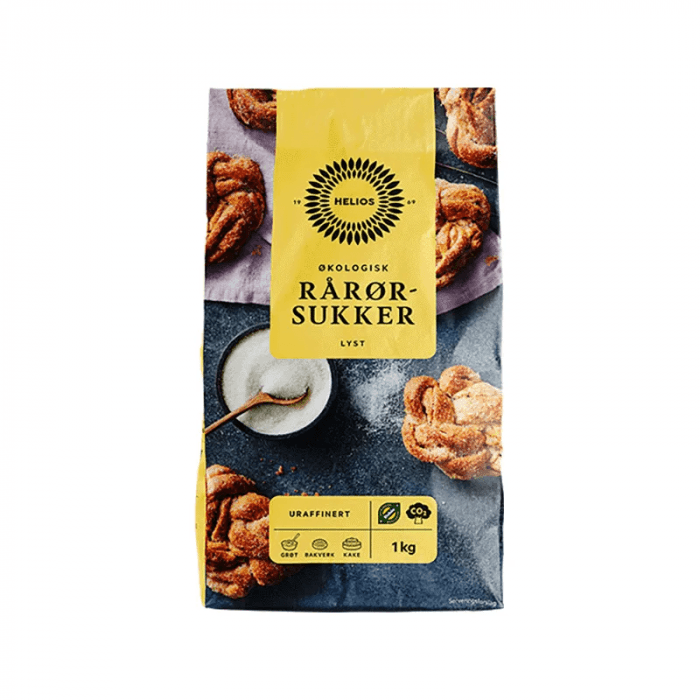Helios Rårørsukker Lys 1 kg