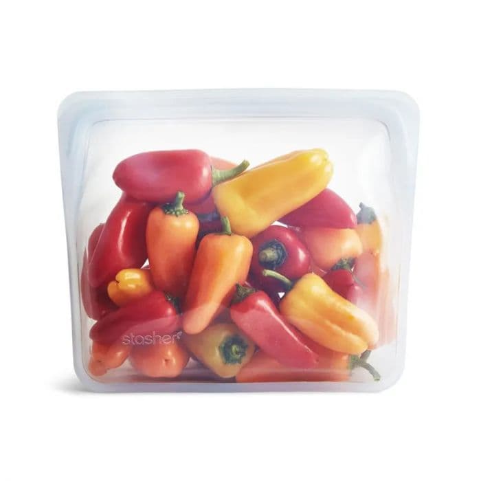 Stasher Stand Up Bag Clear 20 x 18 x 9 cm
