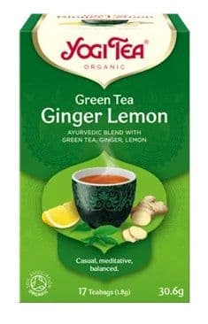 Yogi Green Tea Ginger Lemon 17 Te Poser Økologisk