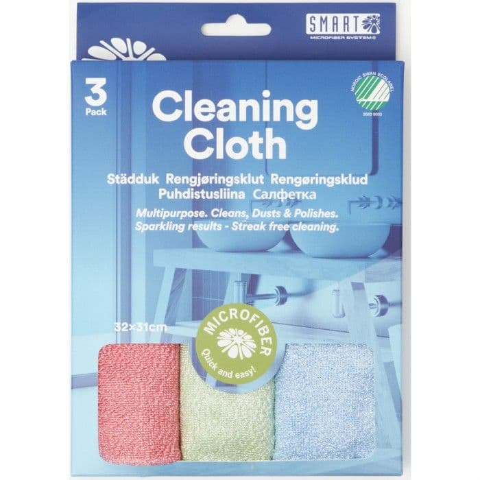 Smart Microfiber Rengjøringskluter 3-pack
