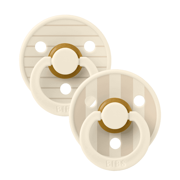 BIBS Pacifier Studio Colour Pin Latex Size 2 Ivory Vanilla Mix 2 Stk