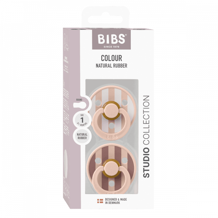 BIBS smokk Studio Colour lateks Size 1 Blush Mix 2 stk