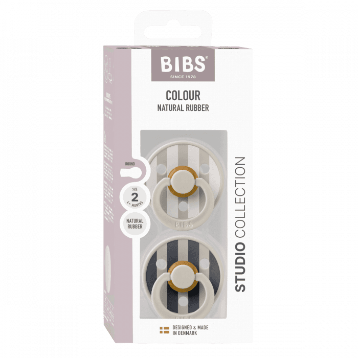 BIBS smokk Studio Colour lateks Size 2 Sand Mix 2 stk