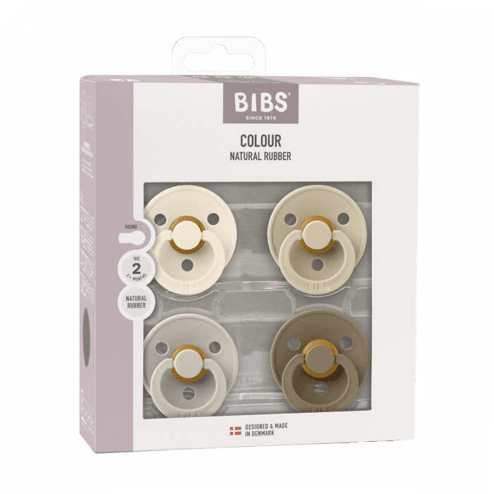 BIBS smokk Colour lateks Size 2 Ivory/Sand/Vanilla/Dark Oak 4 stk