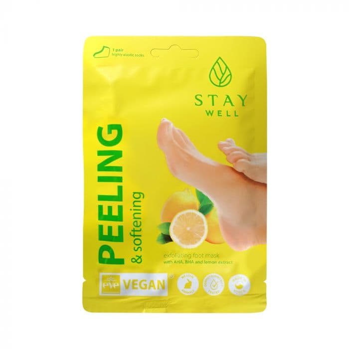 STAY Well Peeling & Softening fotmaske sitron 1 stk