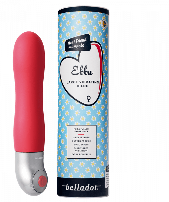 Belladot Ebba Large Vibrating Dildo Red