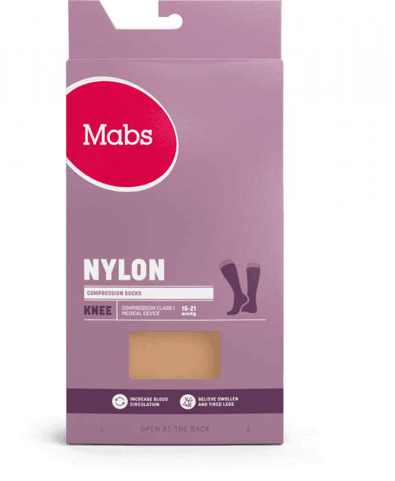 Mabs Nylon Knestrømpe kompresjon K1 sand S