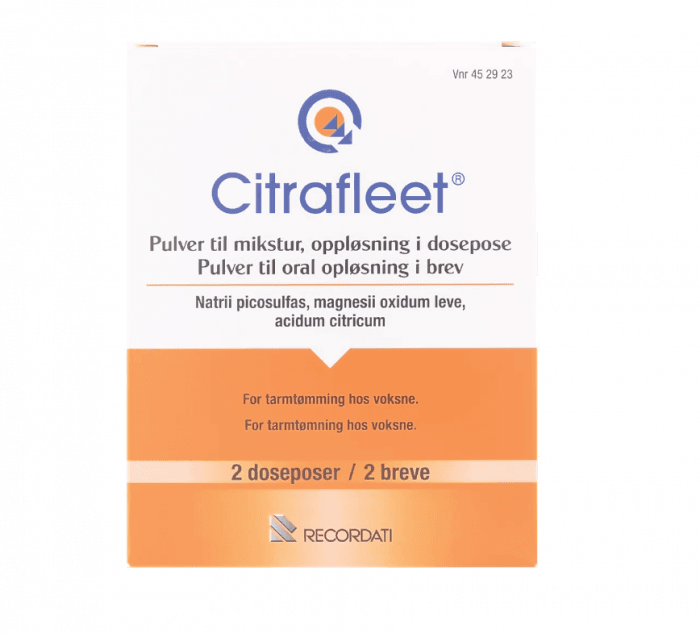Citrafleet pulver til mikstur 2 doseposer