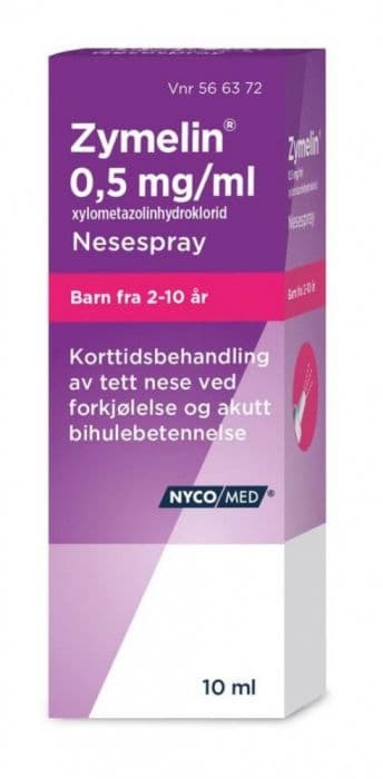 Zymelin 0,5 mg/ml nesespray 10 ml