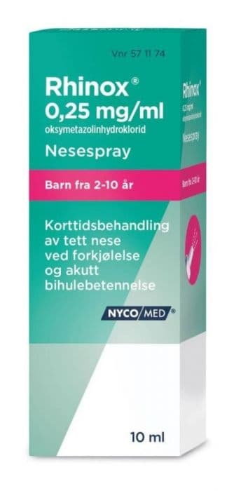 Rhinox 0,25 mg/ml nesespray 10 ml