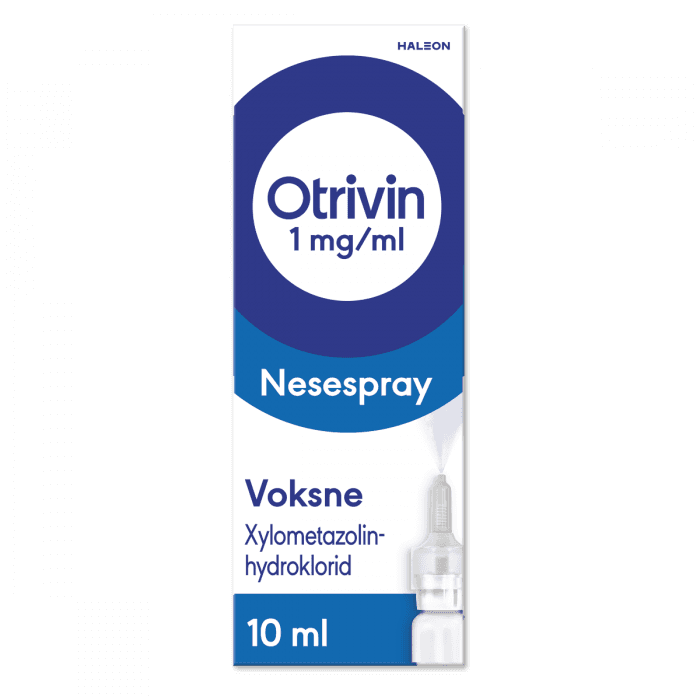 Otrivin 1 mg/ml nesespray voksne 10 ml
