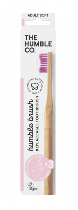 The Humble Co. Brush Interchangeable Head Purple Soft 1stk