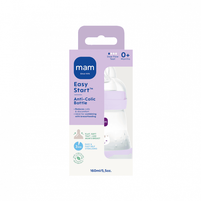 MAM Easy Start Anti-Colic tåteflaske rosa 160 ml 1 stk