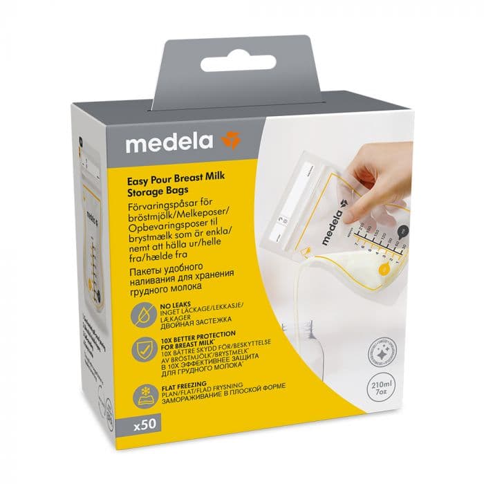 Medela Easy Pour oppbevaringsposer for brystmelk 50 stk