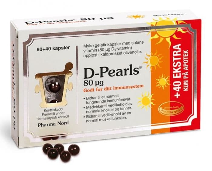Pharma Nord D-Pearls 80 mcg kapsler 120 stk