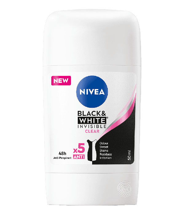 NIVEA Deo Black & White Anti-Stain Invisible Stick 50 ml
