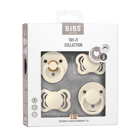 BIBS Try-it Collection smokk ivory 6 mnd+ 4 stk