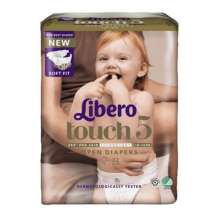 Libero Touch 5 åpen bleie 10-14 kg 22 stk