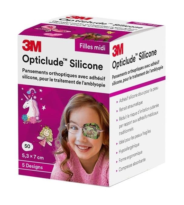 3M Opticlude Silicone øyelapper enhjørning/prinsessemotiv 50 stk
