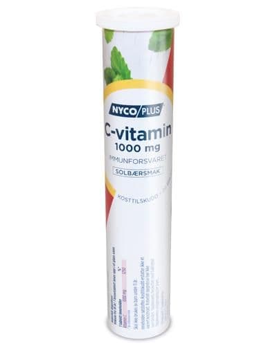 Nycoplus C-vitamin 1000mg brusetabletter solbær 20stk