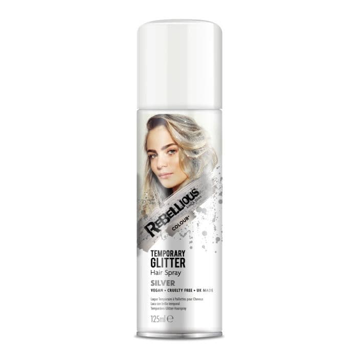 Rebellious Glitter Spray Silver Sparkle 125 ml