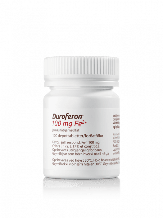 Duroferon 100 mg depottabletter 100 stk